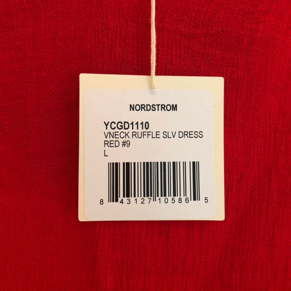 GOOD LUCK GEM V-Neck Ruffle Sleeve Dress - Picture 3 of 9
